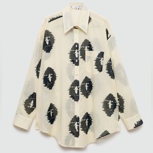 Semi-transparent printed shirt